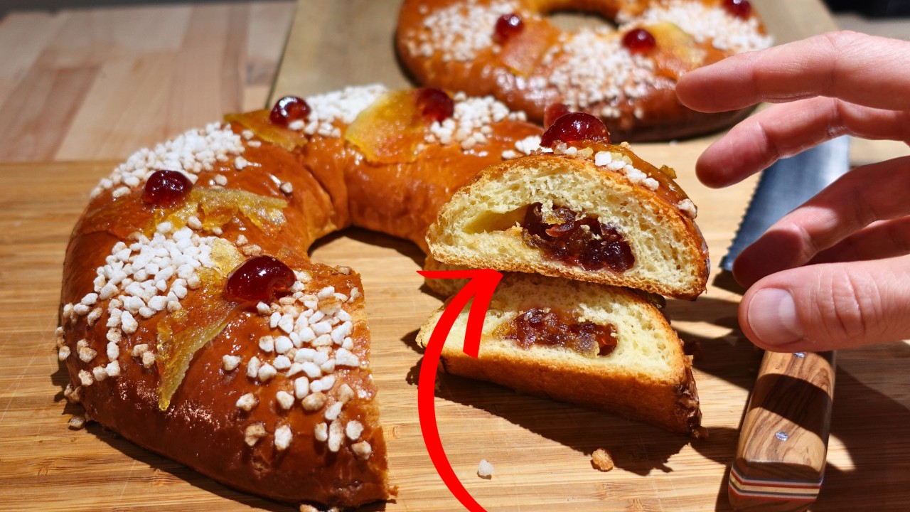 Recette gâteau des rois provençal. Couronne briochée aux fruits confits !