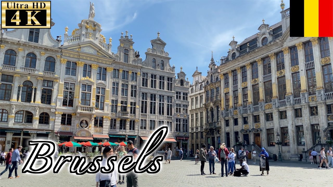 🇧🇪Brussels Summer Walk - Central District | Grand-Place -【4K 60fps】