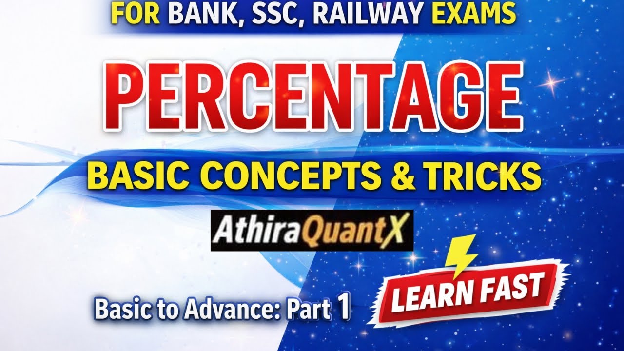 PERCENTAGE 🔥  || PART  1 || Concepts and tricks || ALL EXAMS 2026|| ATHIRA VIJAYAN 