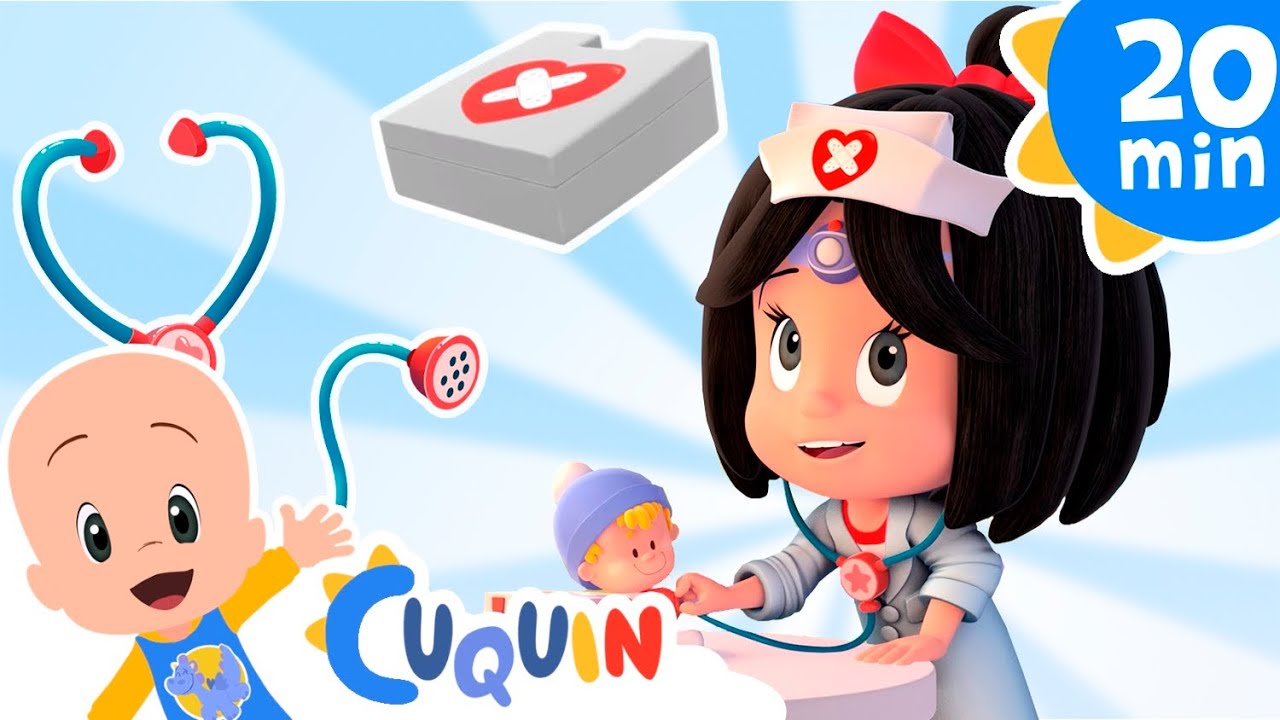 Doctor Cuquin I feel sick | Cleo & Cuquin: Educational videos