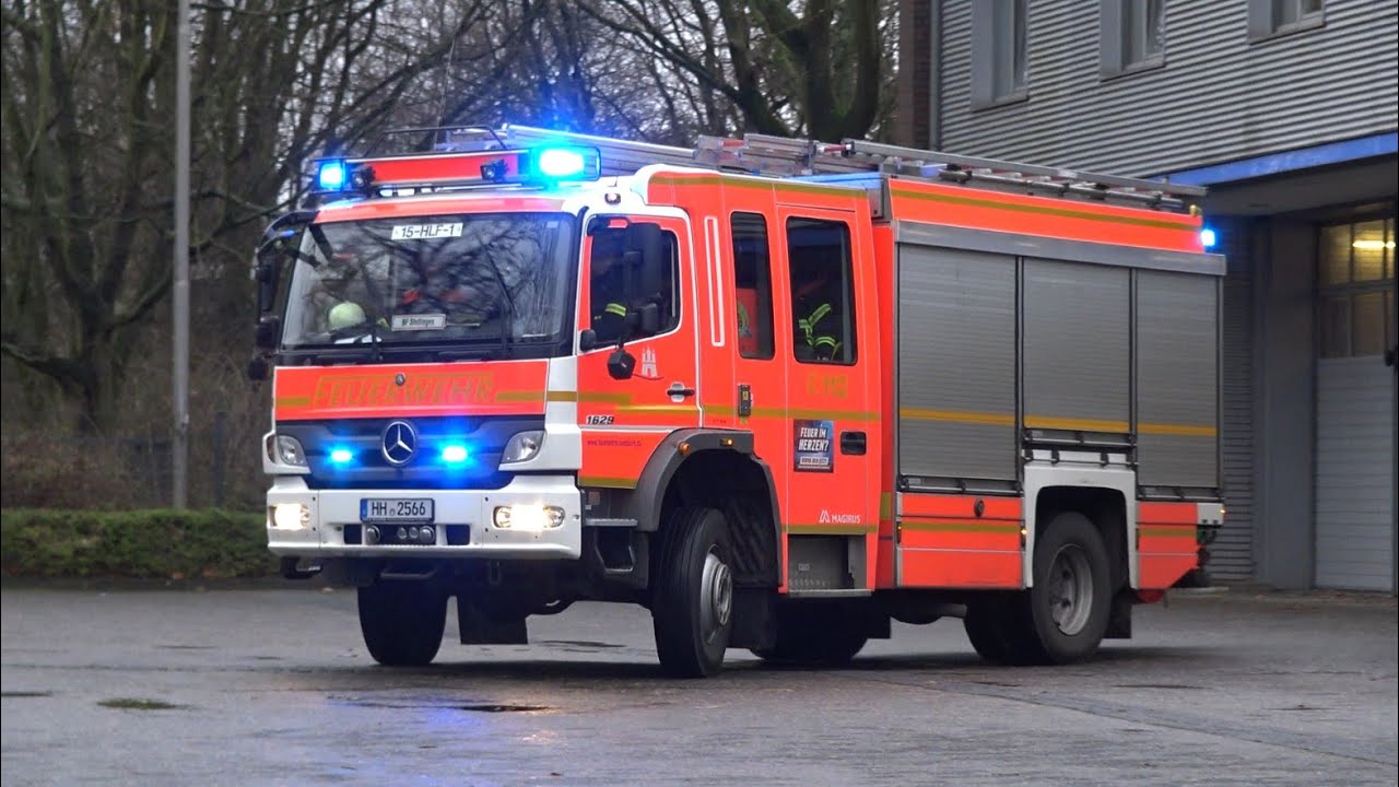 [BF Stellingen] - RTW mit Alarm zur Wache + HLF-Wachausfahrt