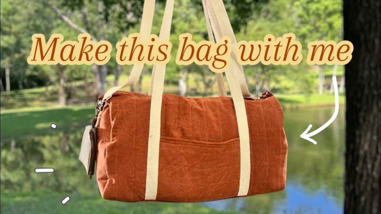 Making a handmade diaper bag | cozy sewing vlog 