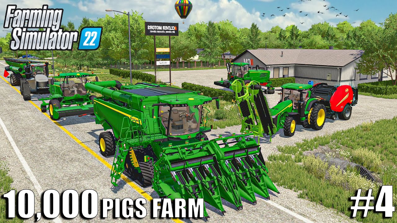10,000 PIGS FARMER CREATES THE PERFECT JOHN DEERE SILAGE-BALER COMBO | Farming Simulator 22