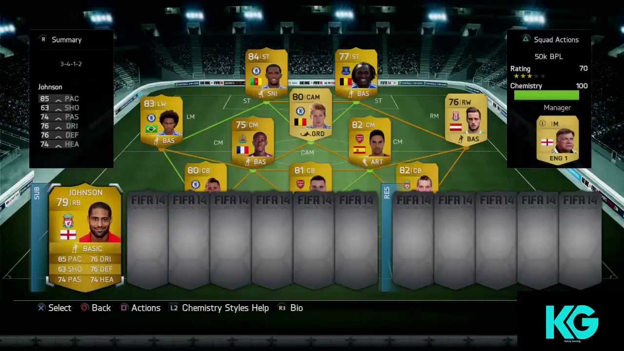 Fifa 22 50k Squad Builder (PS4)
