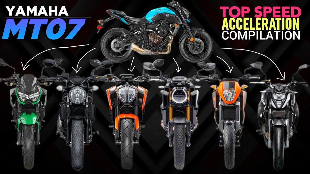 MT07 🆚️ Z650 🆚️ SV650 🆚️ Duke 790 🆚️ CB650R 🆚️ 690 Duke 🆚️ NK650 | COMPILATION Acceleration TopSpeed