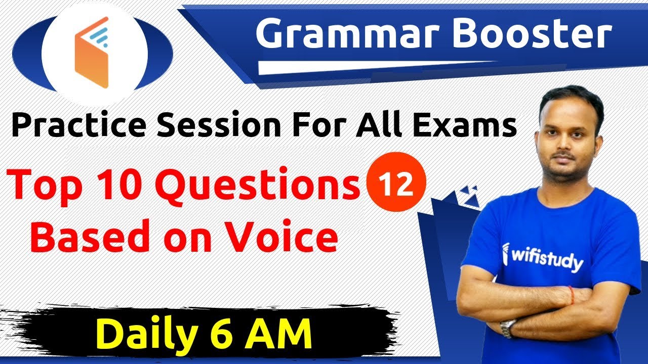 6:00 AM - Grammar Booster by Sanjeev Sir | Top 10 Questions Based on Voice