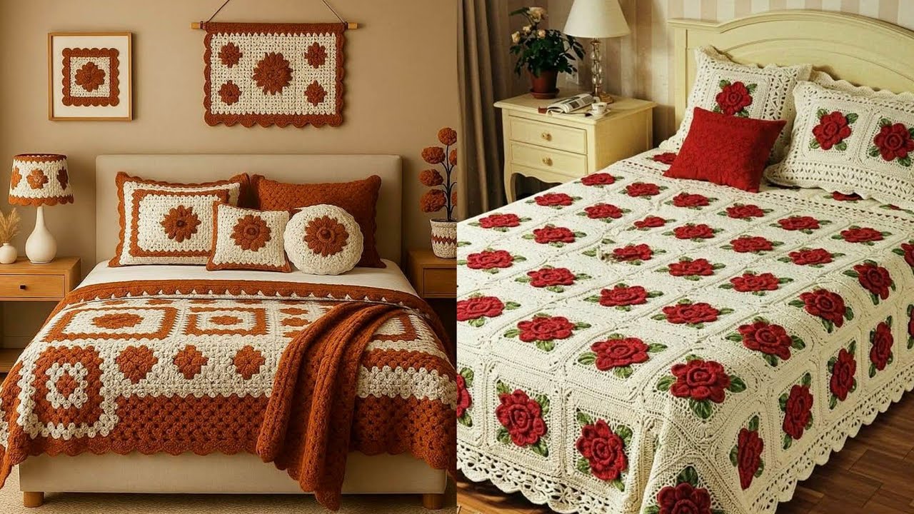 Modern Crochet Bedsheet Designs | Top 10 Creative Ideas//Amazing Crochet Bedsheet Designs | Handmade