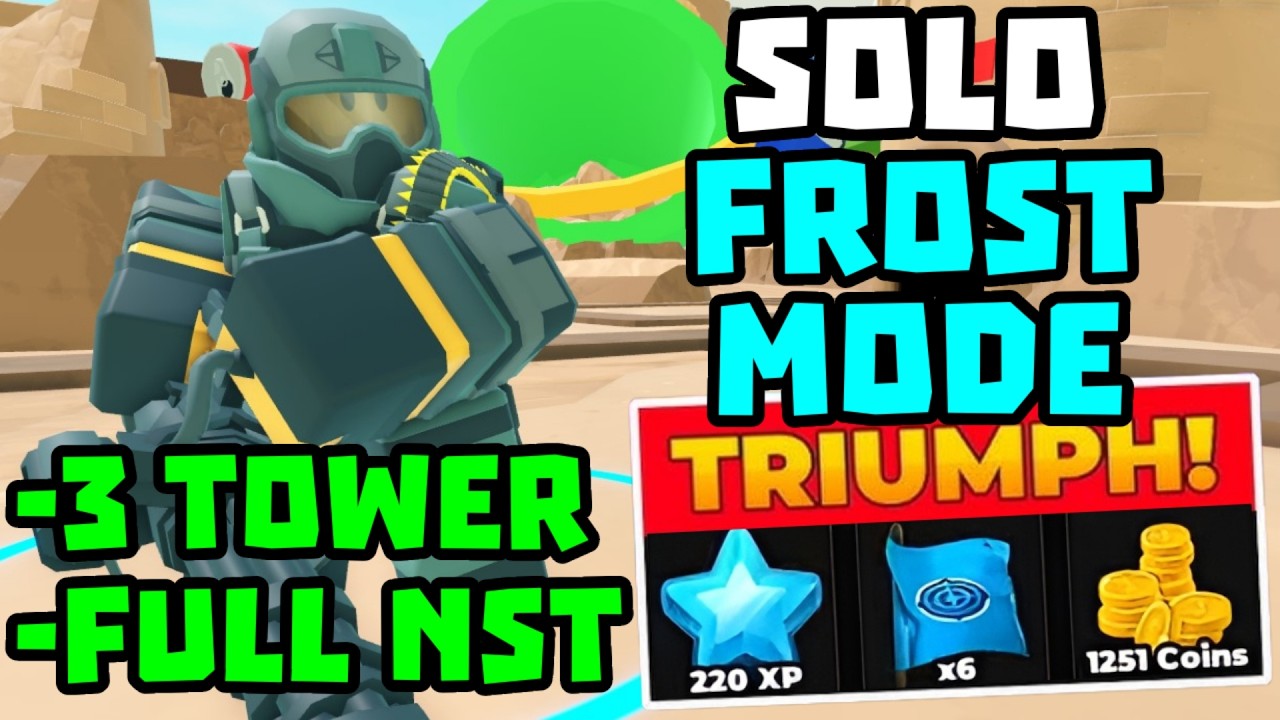 SOLO Frost Mode Победа с 3 Башнями + Без Special Towers | TDS Tower Defense Simulator