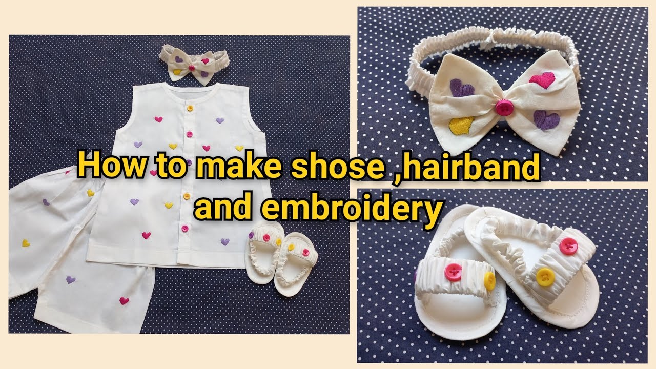 How to make matching shose and bow#Embroidery seekhain@St Fashion Hub