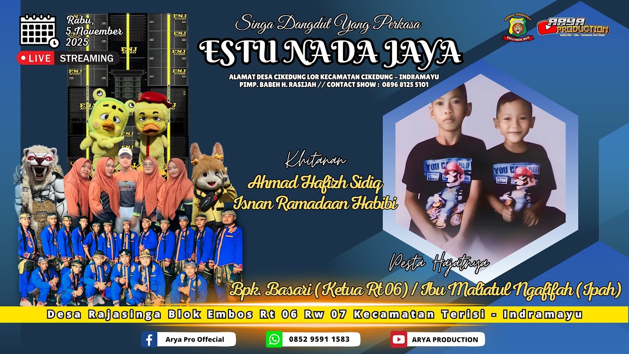 🔴 📡 LIVE STREAMING ❗ SINGA DANGDUT ESTU NADA JAYA ❗ RABU 5 NOVEMBER 2025 ❗ RAJASINGA - EMBOS