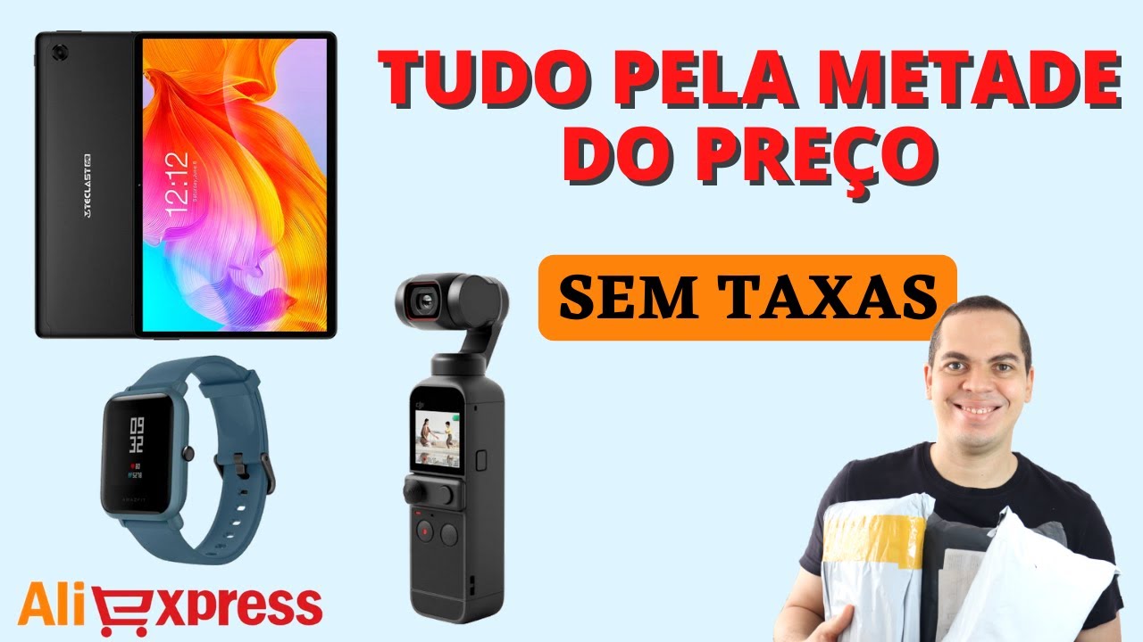 UNBOXING DE PRODUTOS SEM TAXA - PROMOÇÃO 21 HORAS ALIEXPRESS - LANÇAMENTO REDMI NOTE 10 5G