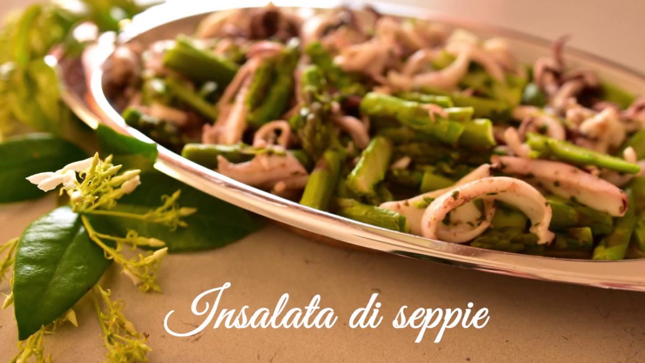 Insalata tiepida di seppie e asparagi