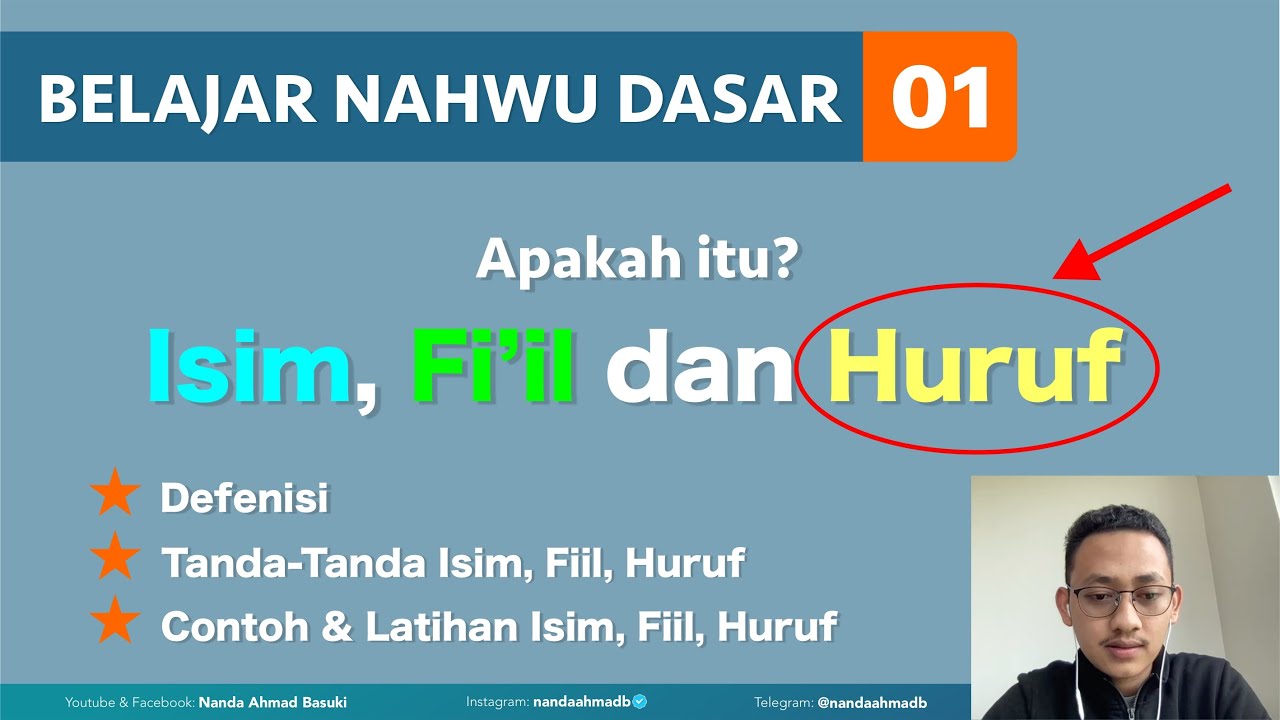 Penjelasan Isim, Fiil dan Huruf - Belajar Nahwu Dasar Al-Miftah #1
