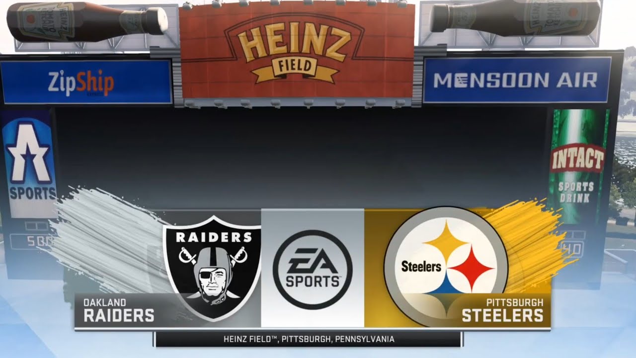 Madden 20 Raiders at Steelers