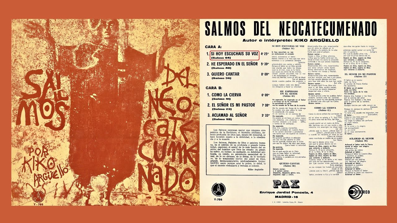 KIKO ARGUELLO LP 1977  Salmos del Catecumenado