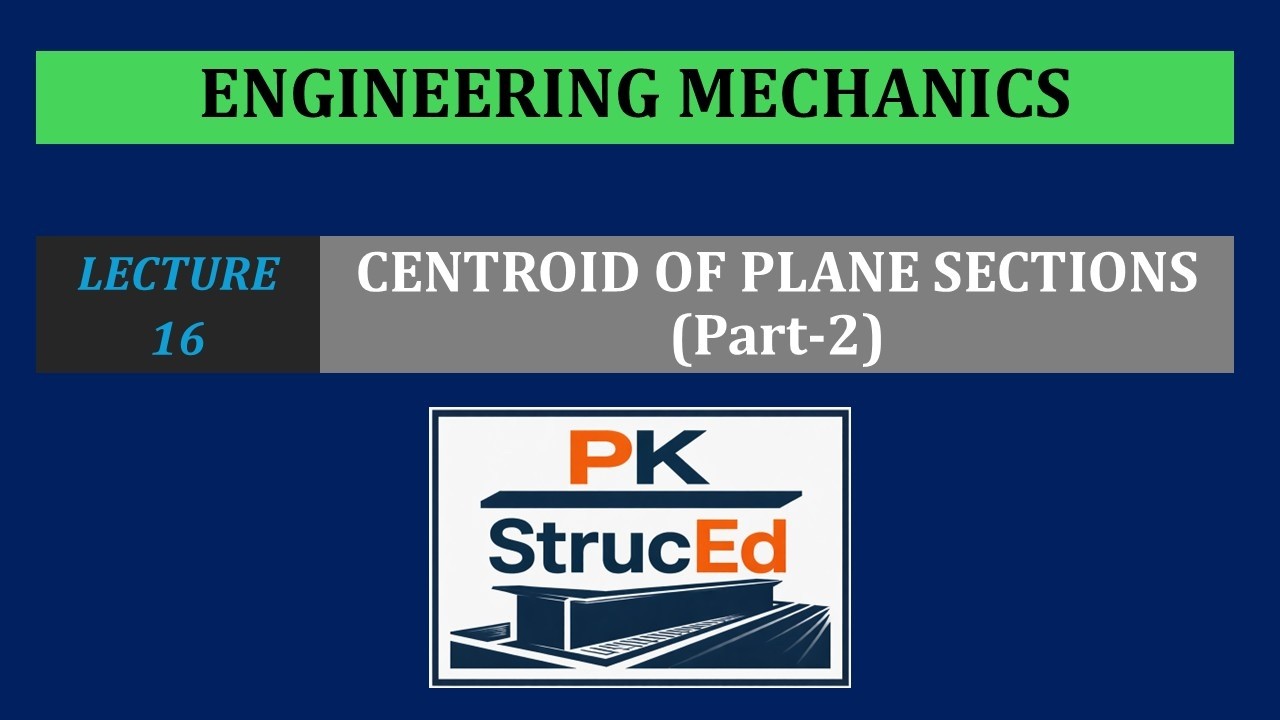 Engineering Mechanics | Lecture 16 | Centroid of Plane Sections (Part-2)