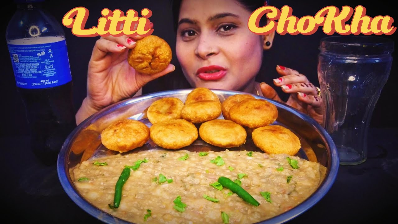 ASMR MUKBANG Authentic Bihari Litti Chokha Feast | Eating Show & ASMR लिट्टी चोखा #mukbang