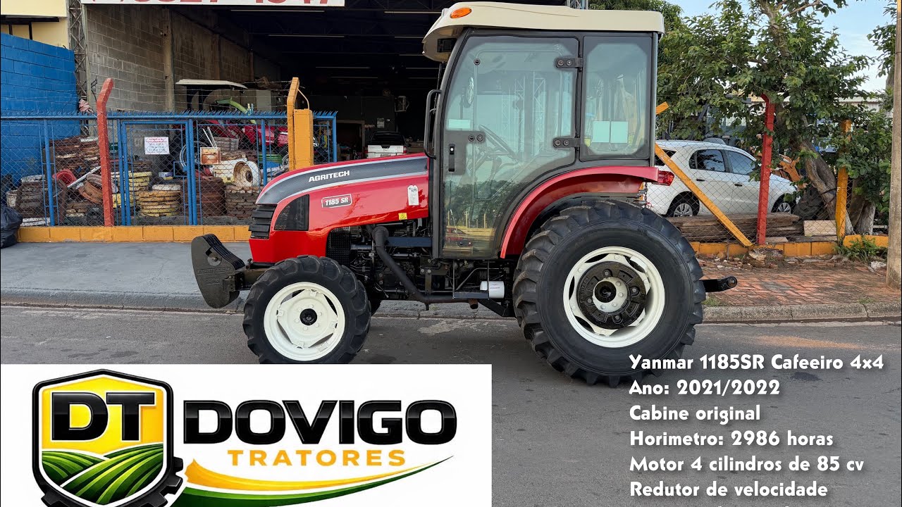 Trator Yanmar 1185SR 4x4 Cafeeiro Ano 2021 Cabinado com redutor de velocidade e Reversor a Venda ! 