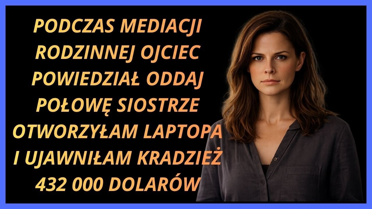 Ojciec powiedział: „Daj siostrze połowę!” Otworzyłam laptopa i ujawniłam kradzież na 432 000 dolarów
