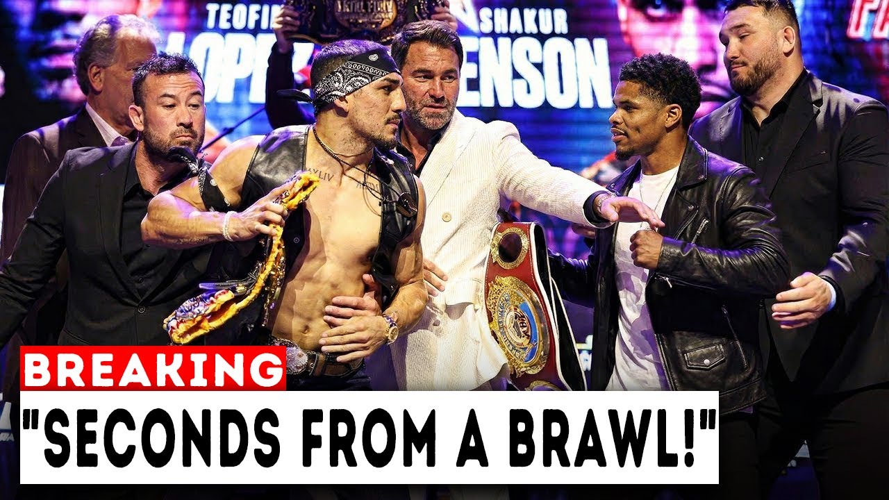 Teofimo Lopez Nearly CLASHES With Shakur Stevenson At Press Conference SHOWDOWN!