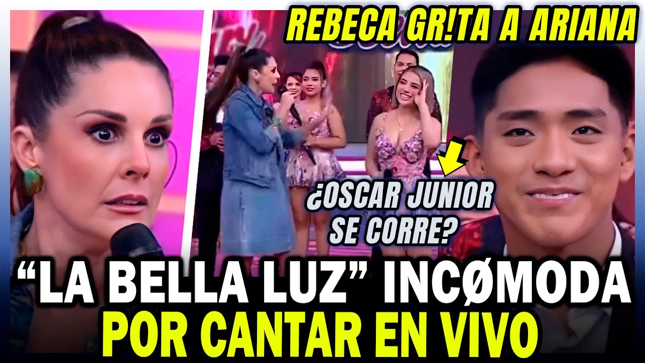 LA BELLA LUZ es OBLIGADA a CANTAR EN VIVO por REBECA ESCRIBENS y se INCOMODAN &iquest;OSCAR JUNIOR? - MQM
