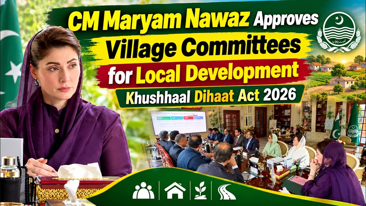 Special Meeting Chaired by CM Maryam Nawaz, Decides to introduce Khushhaal Dihaat Act 2026