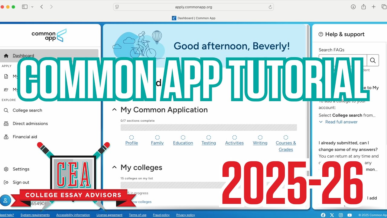 How to Guide to the Common Application (2025-26) | Tutorial