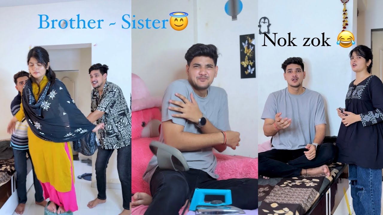 Brother ~ Sister nok zok video 😱🤣| brother-sister love || Shubham || tiyaa 