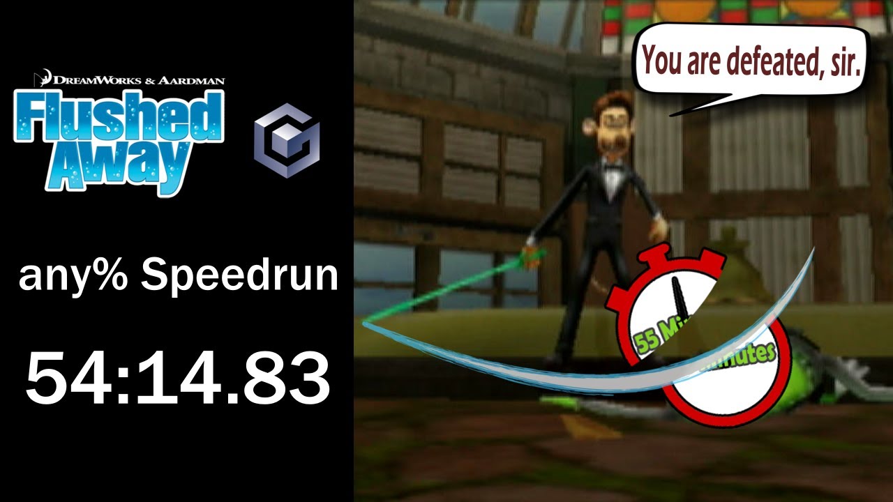Flushed Away GCN - any% Speedrun in 54:14:83 [ Former World Record]
