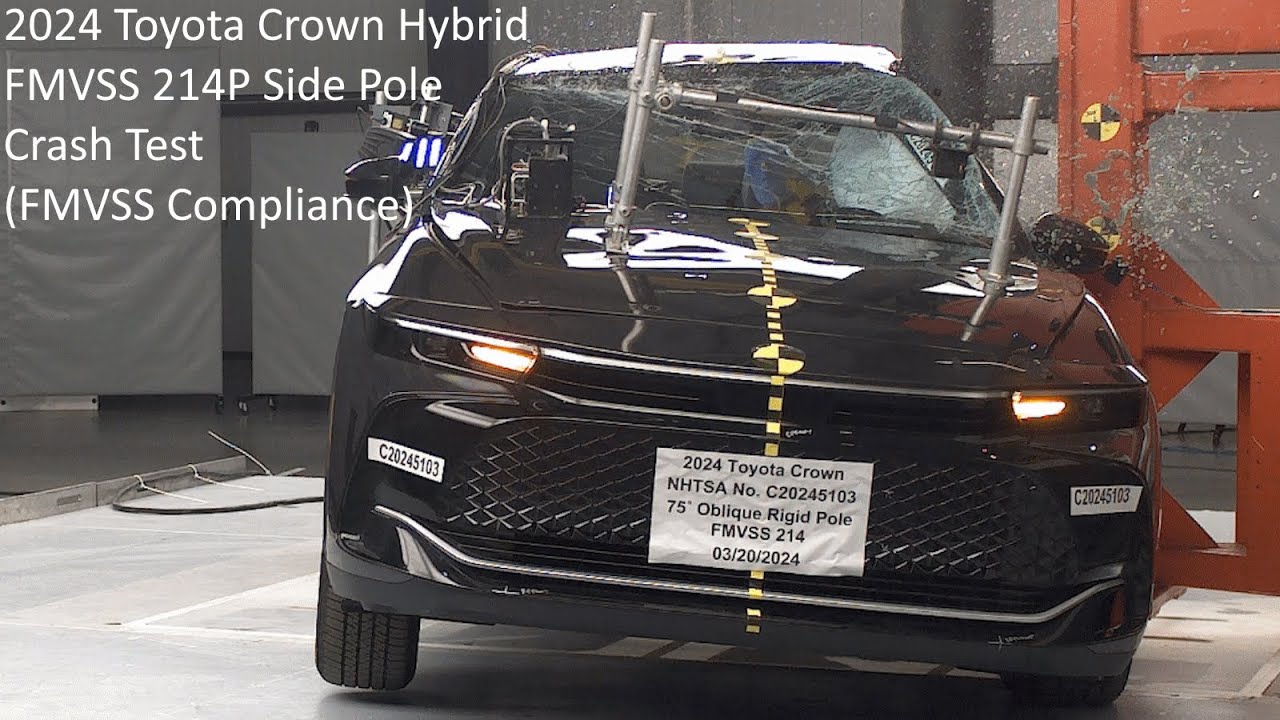 2023-2026 Toyota Crown Sedan Hybrid / Hybrid MAX FMVSS 214P Side Pole Crash Test (FMVSS Compliance)