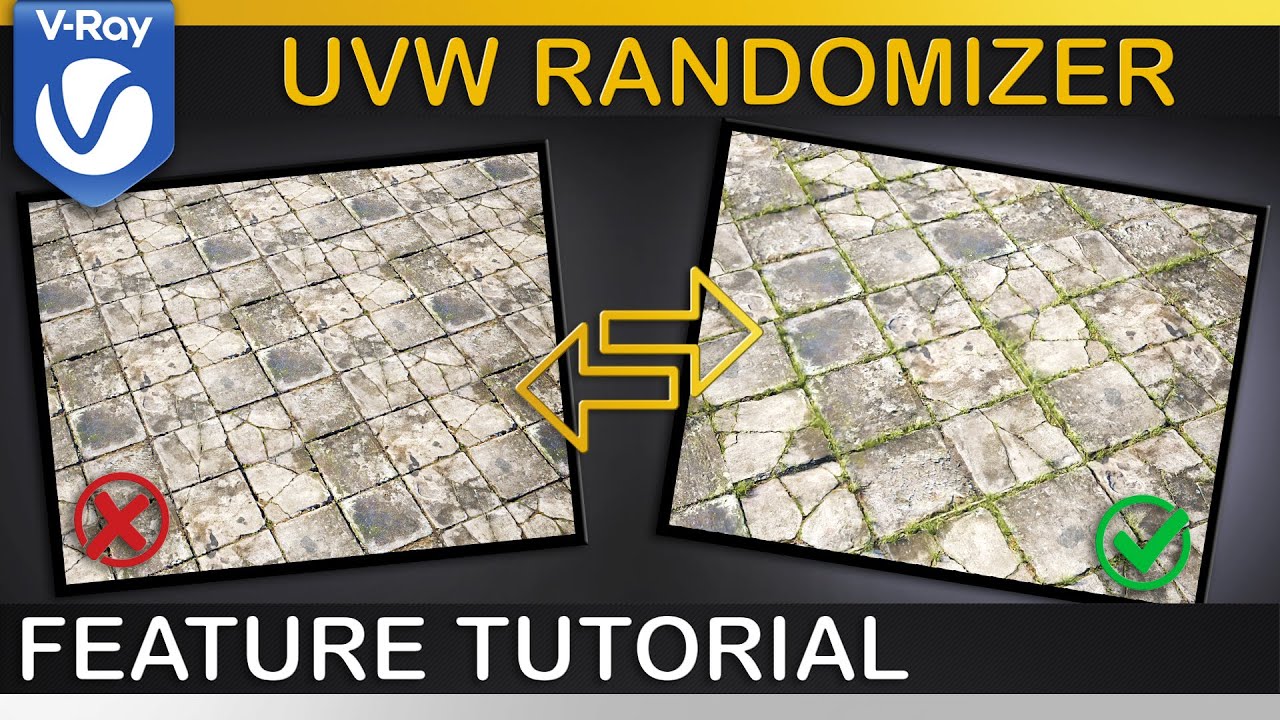 V-Ray | Get RID of Texture Tiling  | UVWRandomizer