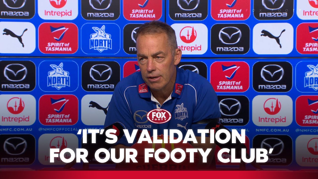 Clarkson praises win as 'validation' for Roos | North Melbourne Press Conference | Fox Footy