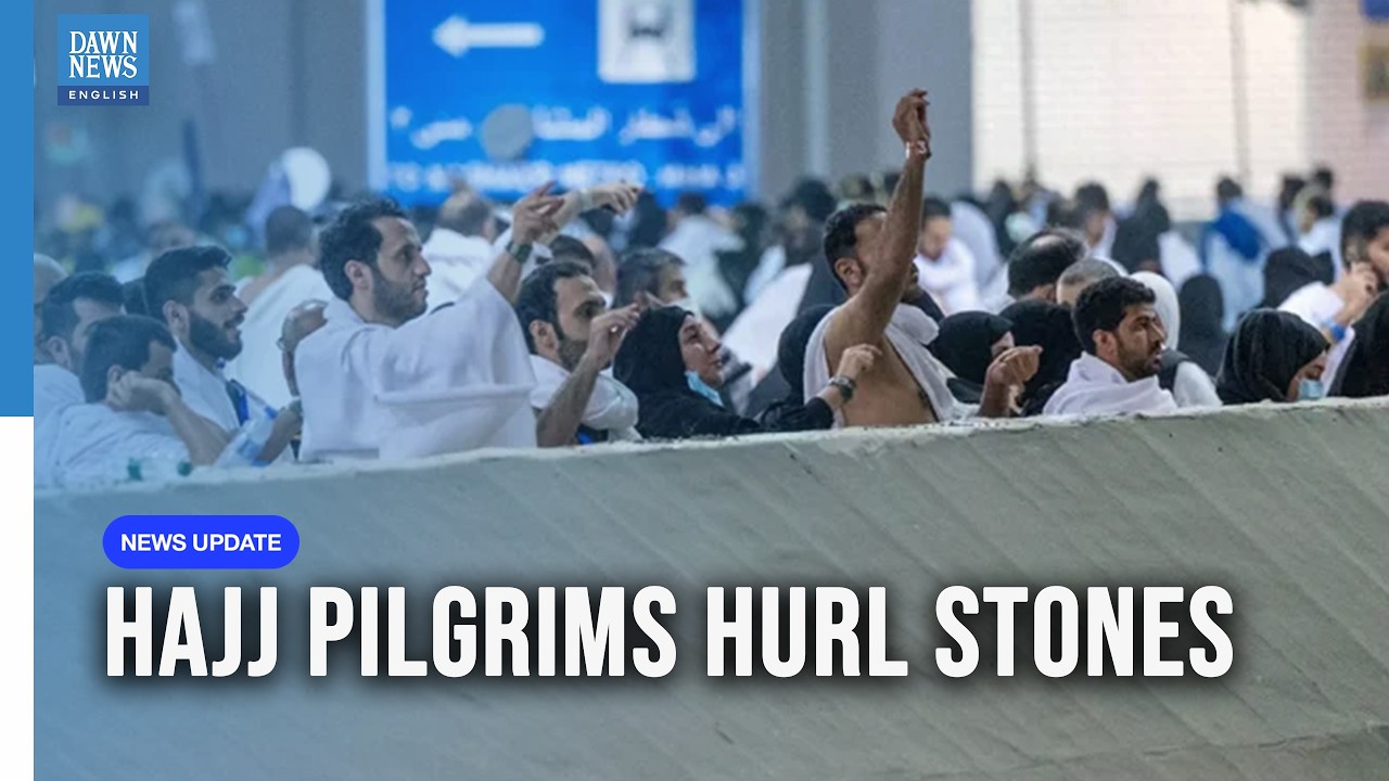 Hajj pilgrims Hurl Stones During The 'Stoning Of The Devil' Ritual | Dawn News English