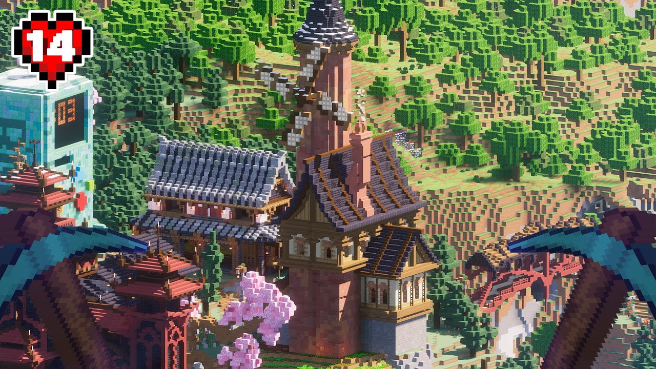 I BUILT a Huge WINDMILL That Produces WOOL for my MINECRAFT HARDCORE World
