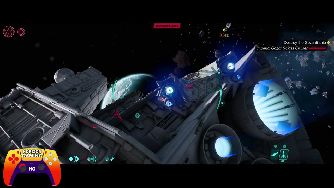 How to Finish Destroy the Gozanti Ship - Imperial Gozanti Class Cruiser - Star Wars Outlaws