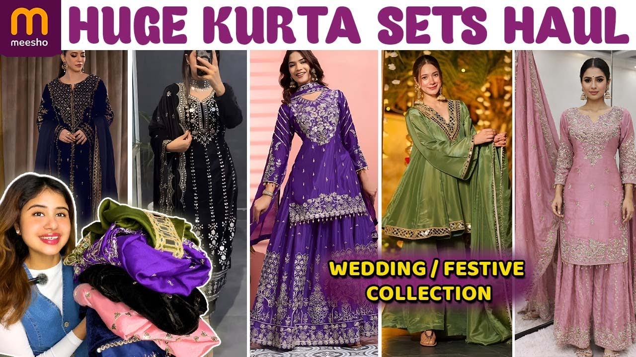 HUGE Meesho Kurta Set Haul 😍 Meesho Affordable Wedding & Festive Kurta set | Trending Kurta Set Haul