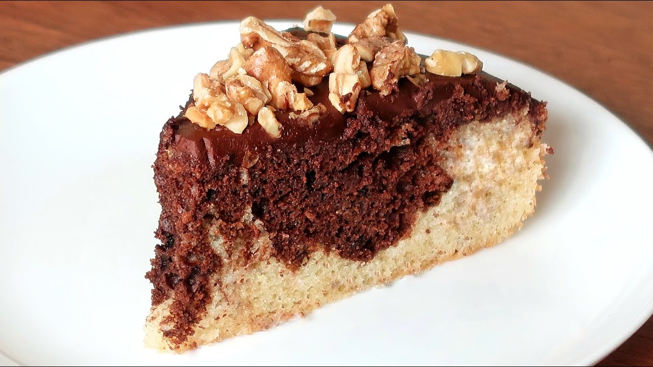 Bolo de Chocolate e Baunilha, com um toque de Rum