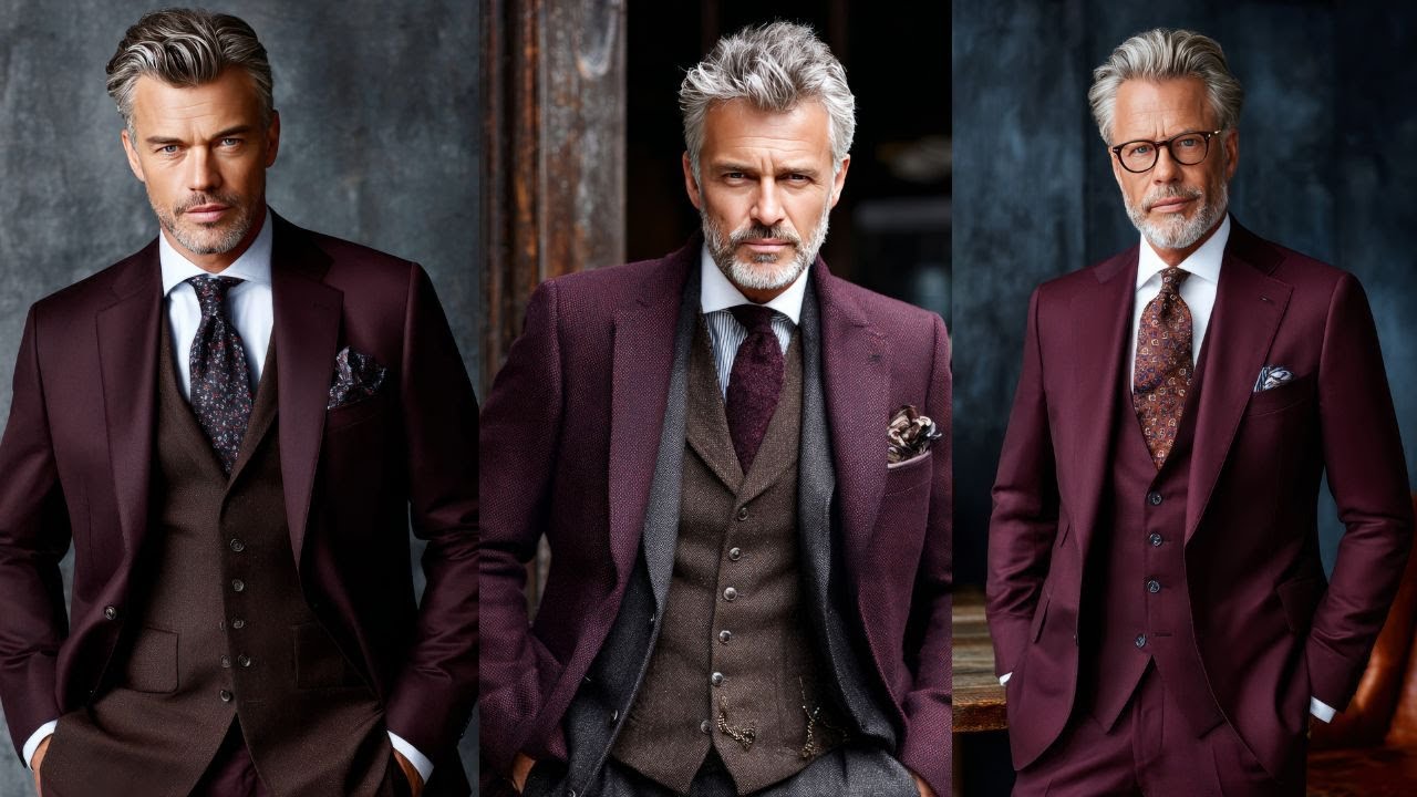 Burgundy And Brown Elegance | Autumn To Winter Fashion Ideas For Men Over 50
