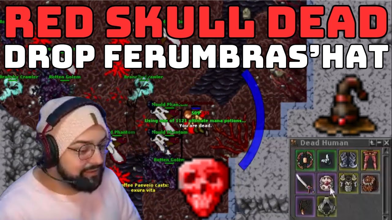 DROPOU FERUMBRAS' HAT, NATTANK VS DEMOLIDOR, RED SKULL DEAD DROPOU TUDO, FUGA IMPOSSÍVEL, #GWTIBIA