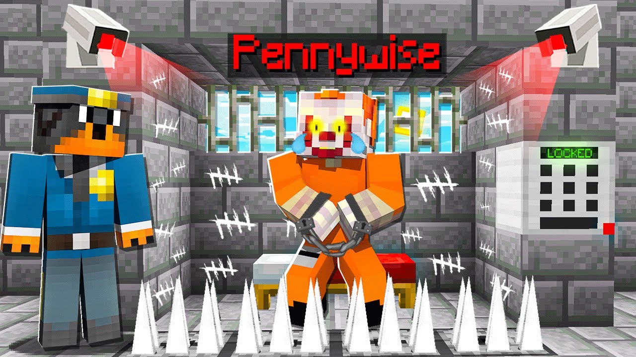 PORWAŁEM i ZAMKNĄŁEM KLAUNA PENNYWISE w WIĘZIENIU w Minecraft! 🚫