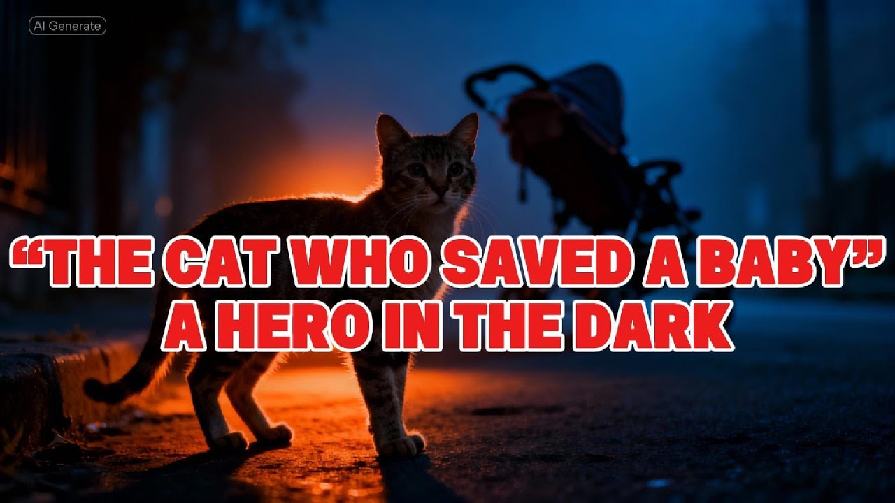 “The Street Cat Who Never Left: How One Stray Saved a Baby in the Dark”