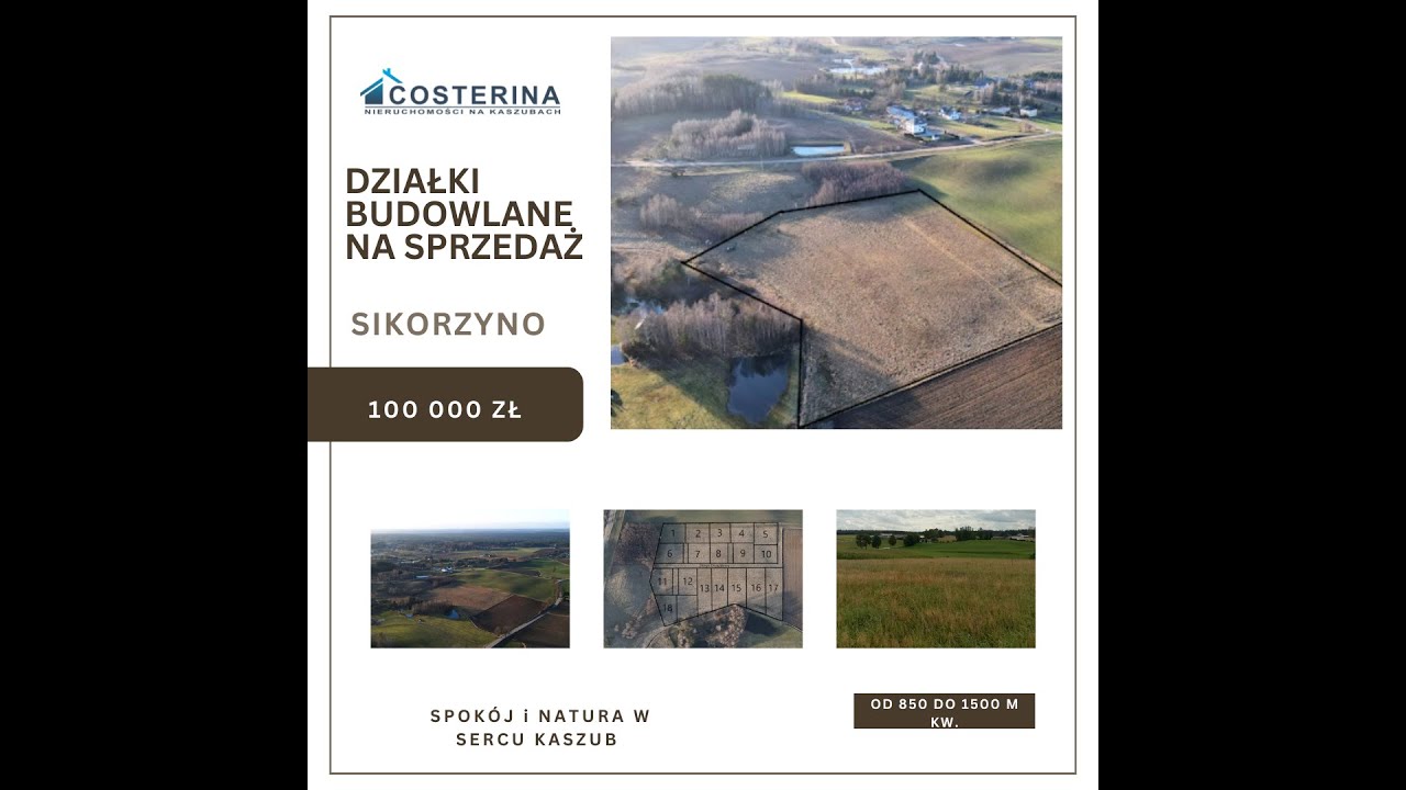 Działki budowlane na sprzedaż Sikorzyno #costerina #realestate #kaszuby #inwestycje #natura