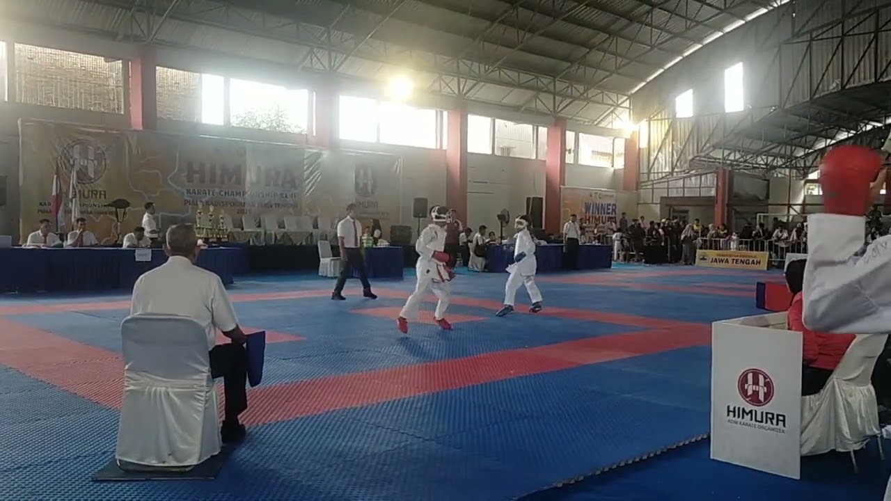 Pertandingan karate Kadispora himura kumite -50 kg pemula putra 1 2026