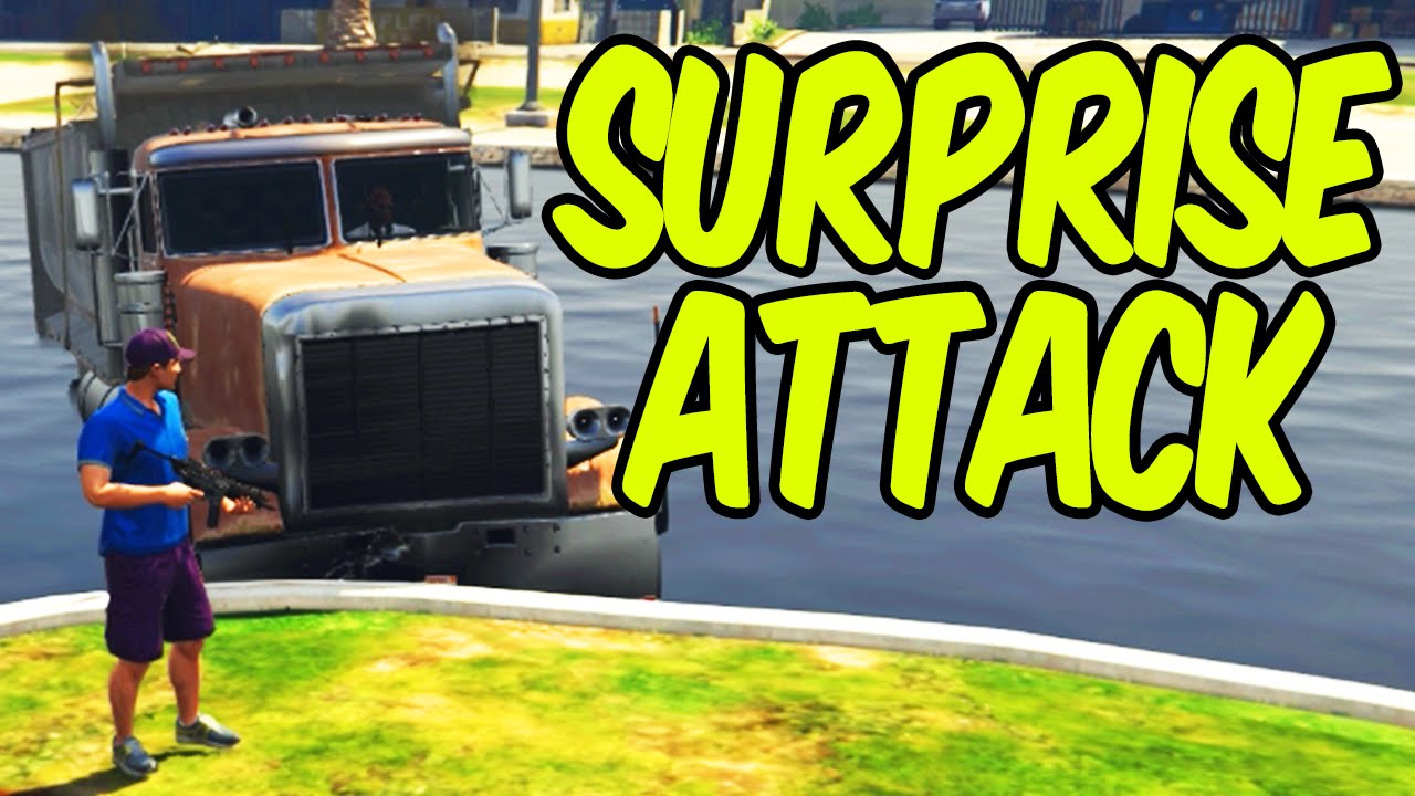 GTA 5 PC Funny Moments - SURPRISE ATTACK!