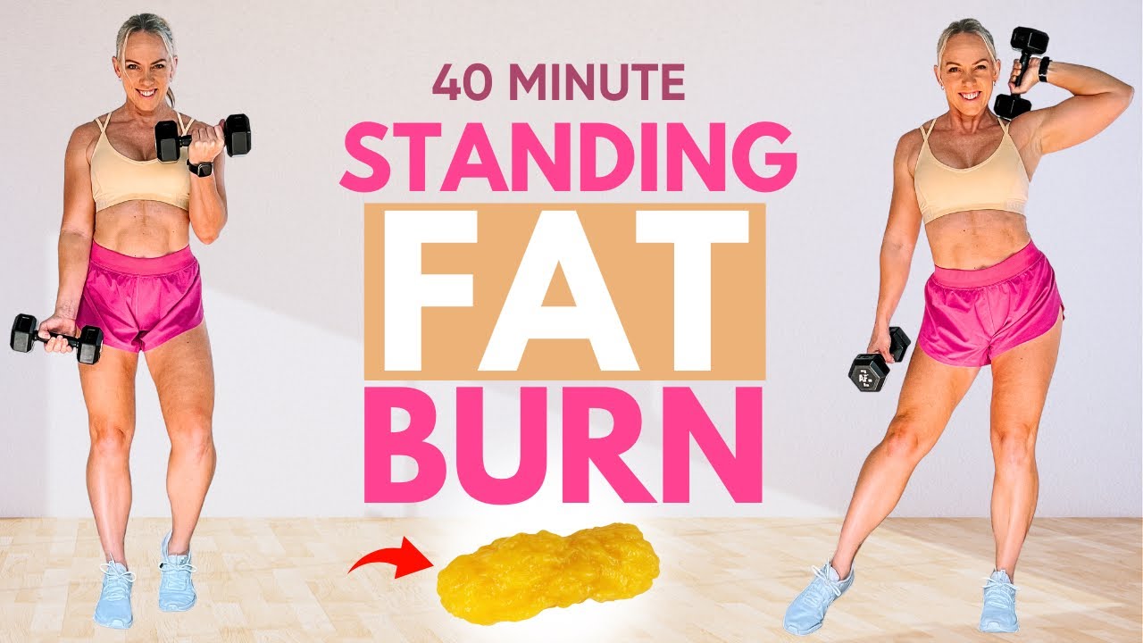 BURN FAT! NO FLOOR WORK! 40 Min Standing Workout with Weights
