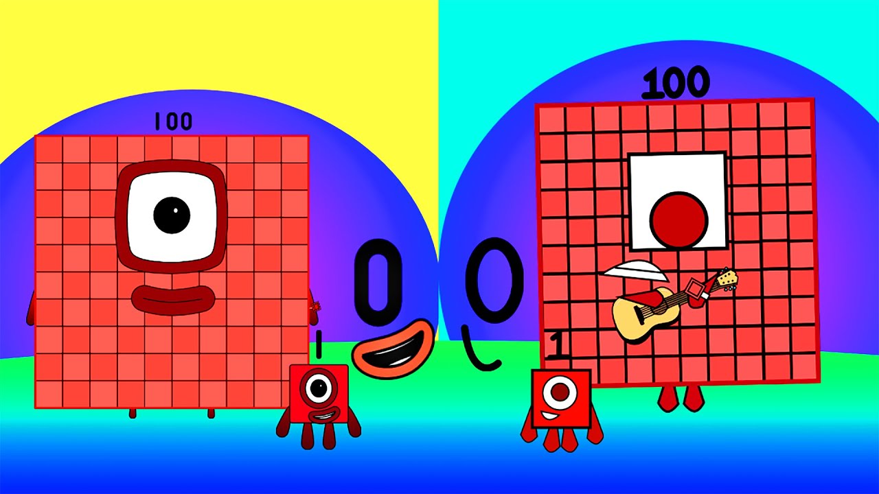 UncannyBlocks Band Giga Different (1-100) but My Characters Remix
