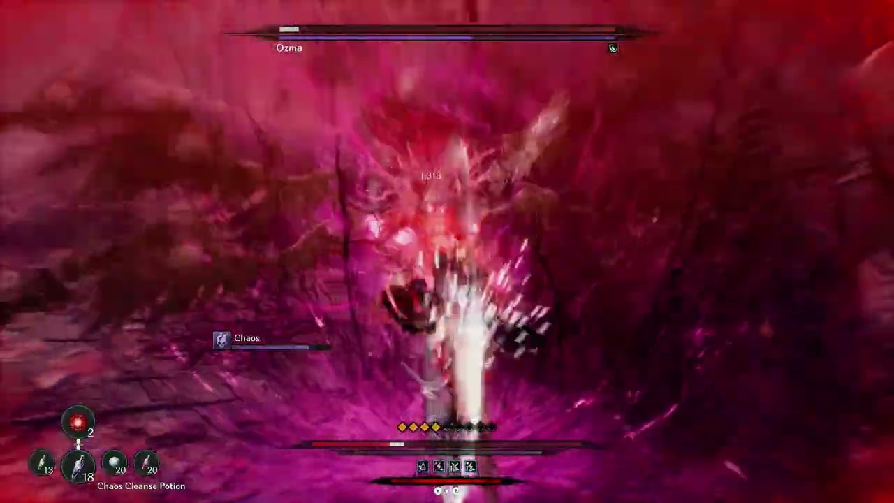 The First Berserker Khazan - Ozma fight - true ending.  First playthrough with Dual Wield on normal.