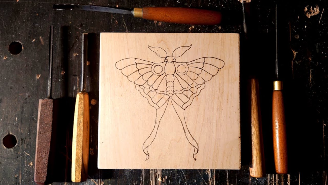 Carving a Moth - Hand Tools Only Tutorial