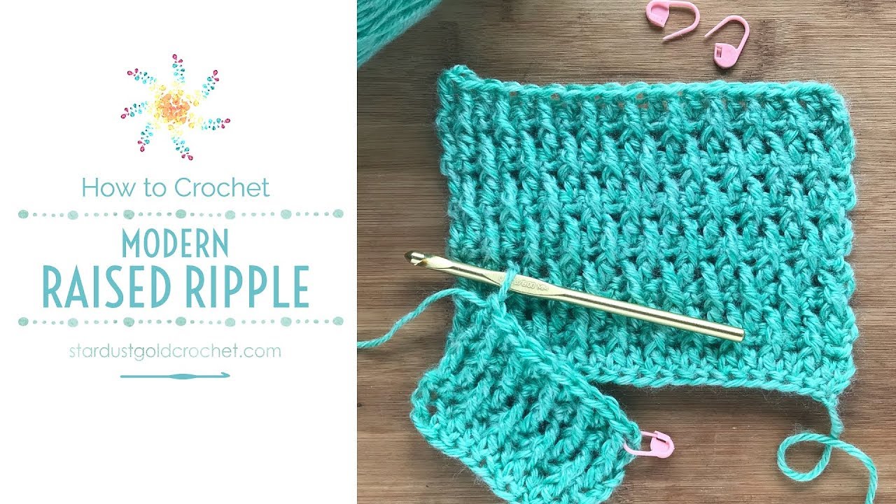 Modern Raised Ripple Crochet Stitch Tutorial | Stitch Explorer Series |