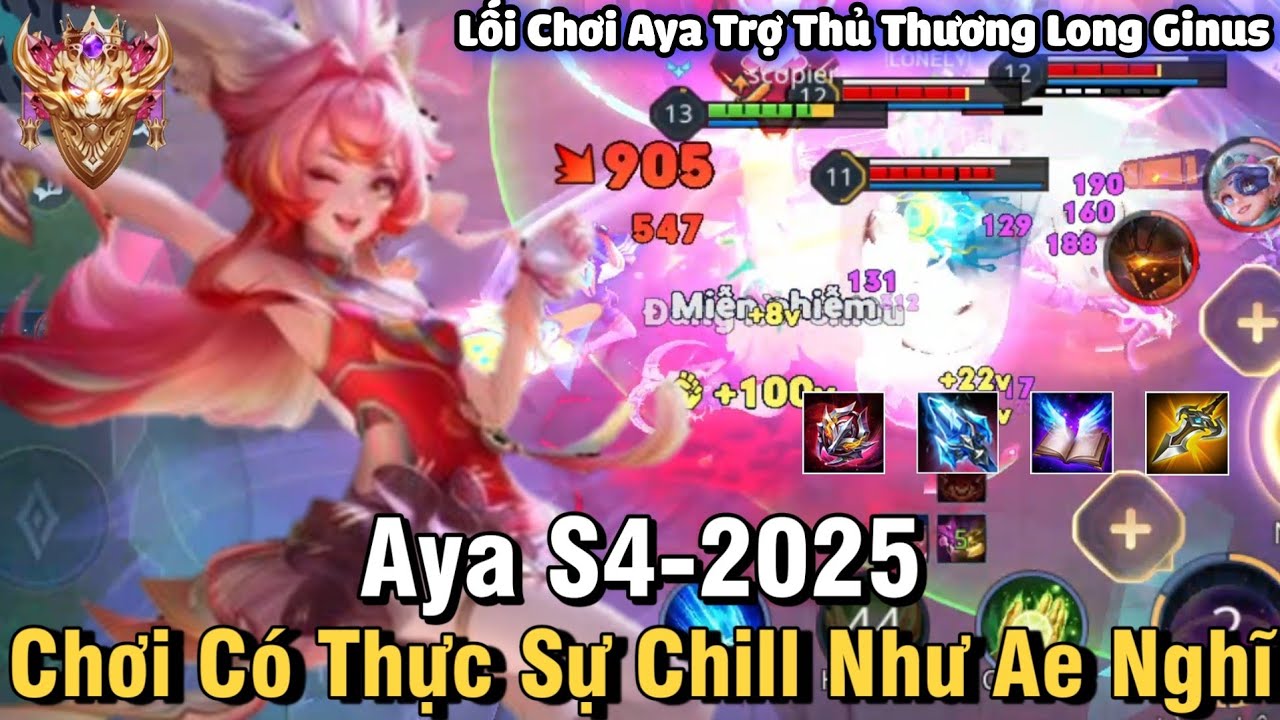 Aya S4-2025 Liên Quân Mobile | Cách Chơi, Lên Đồ, Phù Hiệu, Bảng Ngọc Cho Aya S4 2025 Đi Sp - NTD LQ